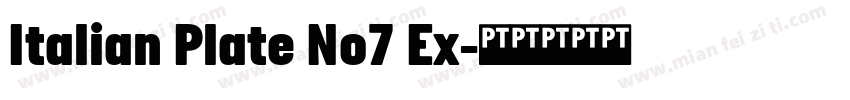 Italian Plate No7 Ex字体转换
